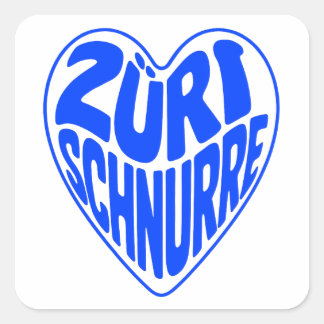 Pegatina Cuadrada Zürri Schnurre
