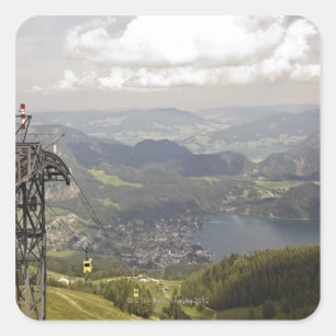 Pegatina Cuadrada zwoelferhorn, wolfgangsee, Salzburg, salzburger