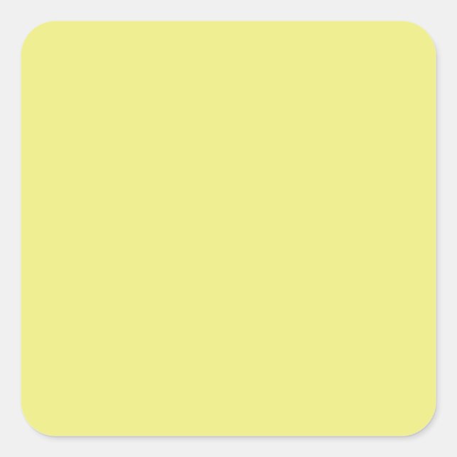 Pegatina cuadrado amarillo pastel claro (Anverso)