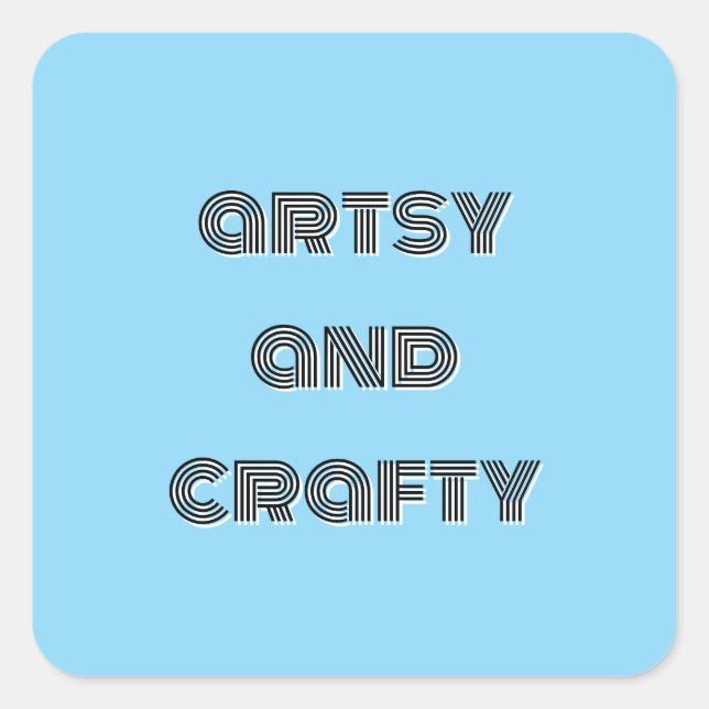 pegatina cuadrado artístico y artesanal, artístico (Anverso)