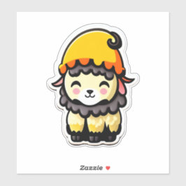 pegatina cuadrado clásico de oveja