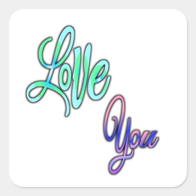 Pegatina cuadrado colorido. (Anverso)