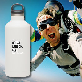 Pegatina CUADRADO. COMIENZO. ¡VOLAR! Negrita Motivación Min