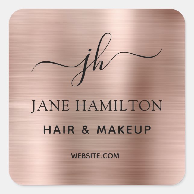 Pegatina cuadrado con el logotipo comercial del mo (Anverso)