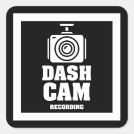 Pegatina cuadrado de advertencia de cámara de segu