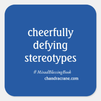 Pegatina cuadrado de bendición mixta