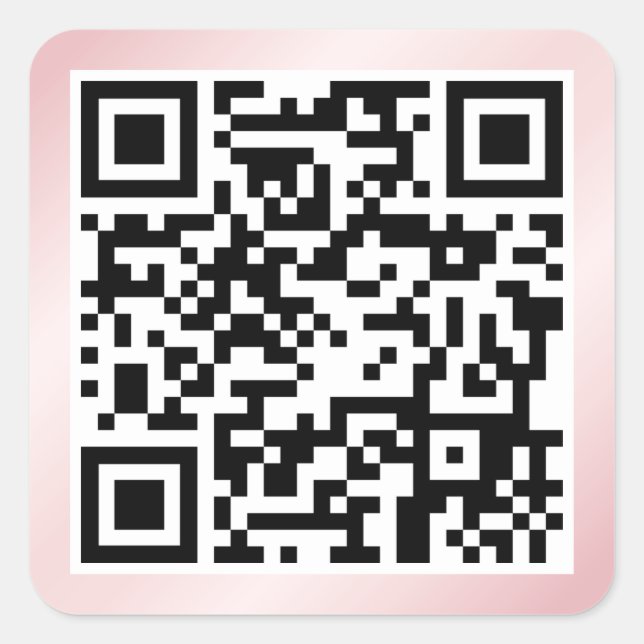 Pegatina cuadrado de código QR (Anverso)