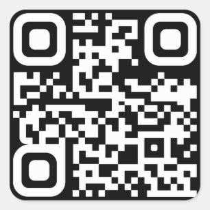 Pegatina cuadrado de código QR de personalizado