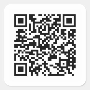 Pegatina cuadrado de código QR de personalizado
