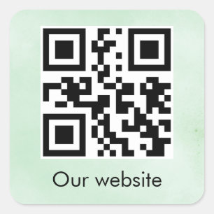 Pegatina cuadrado de código QR personalizado