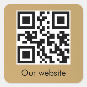 Pegatina cuadrado de código QR personalizado