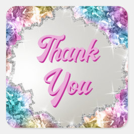 Pegatina cuadrado de cristales irlandeses