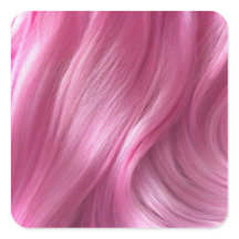 Pegatina cuadrado de fondo del pelo rosado