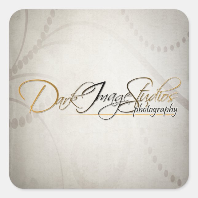 Pegatina cuadrado de fotografía DIS (Anverso)