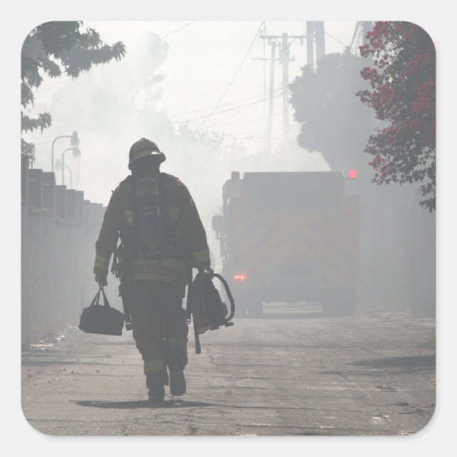 Pegatina cuadrado de llamadas de deber (Anverso)