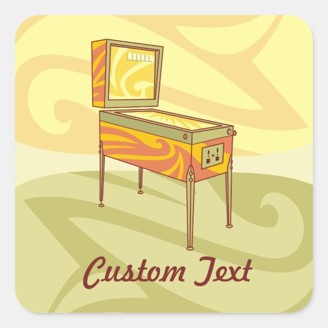 Pegatina cuadrado de máquina de pinball (Anverso)