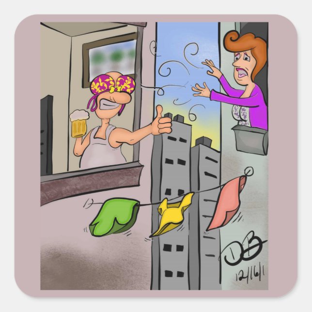 Pegatina cuadrado de productos de Oops (Anverso)