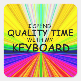 Pegatina cuadrado de teclado de tiempo de calidad