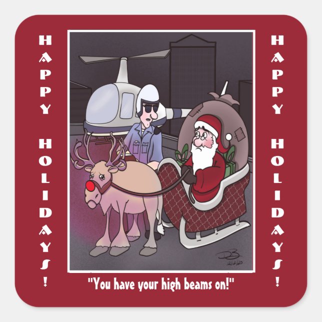 Pegatina cuadrado de vigas altas (Anverso)