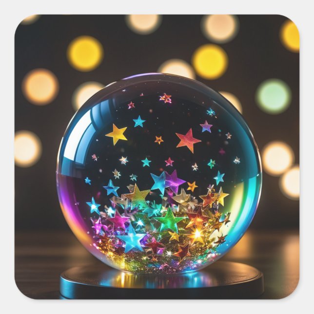 Pegatina cuadrado decorativo. (Anverso)