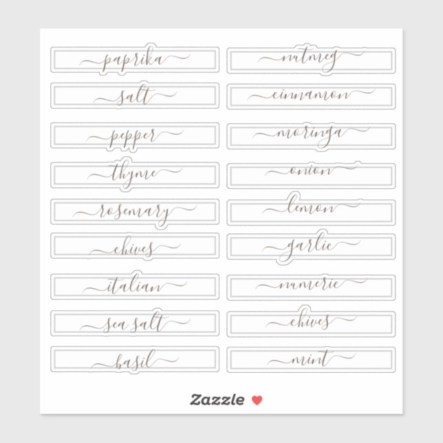 Pegatina Cuadrado del gabinete de especias de la organizaci (Hoja)