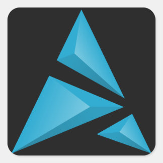 Pegatina cuadrado del logotipo Artix fondo oscuro