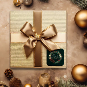 Pegatina cuadrado estacional brillante