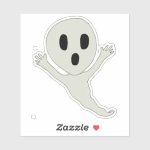 Pegatina Cuadrado fantasma de estilo de Chibi