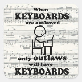 Pegatina cuadrado ilegal de teclados