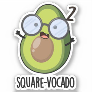 Pegatina Cuadrado-vocado Funny Aguacate Pun