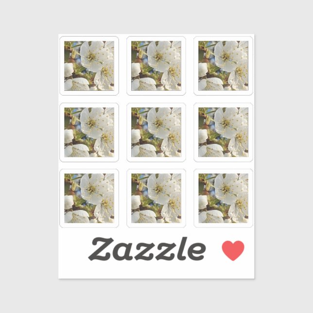 Pegatina Cuadrícula de flor de primavera encantadora (Hoja)