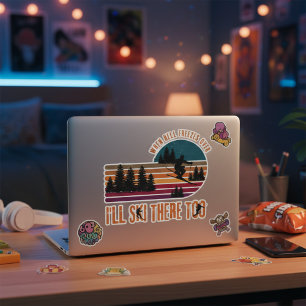 Pegatina Cuando el infierno se congele, yo también esquiaré