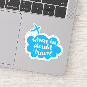 Pegatina Cuando en duda la nube de viajes