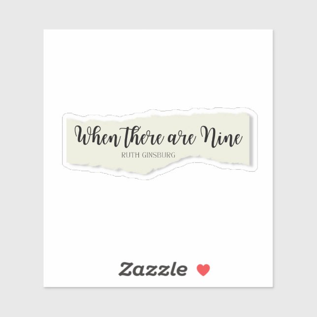 Pegatina Cuando hay Nueve Citas en papel rasgado (Hoja)