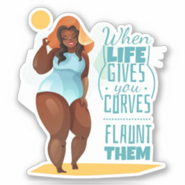 Pegatina Cuando la vida te da curvas