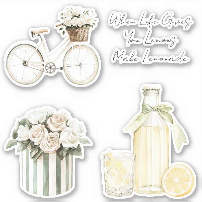 Pegatina Cuando La Vida Te Da Lemones Hacen Lemonade (Anverso)