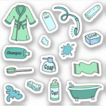 Cuarto de baño azul y bonito