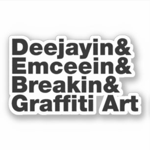 Pegatina Cuatro elementos de Hip Hop