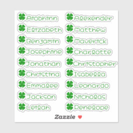 Pegatina Cuatro hojas de Personalizado de la pareja varias 