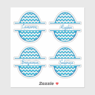 Pegatina Cuatro Huevos de Pascua ZigZag Personalizables con