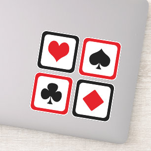 Pegatina Cuatro trajes de cartas