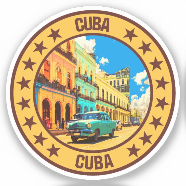 Pegatina Cuba (Anverso)