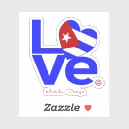 PEGATINA CUBA LOVE