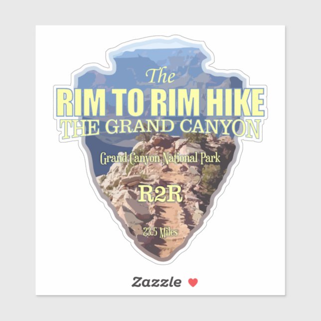 Pegatina Cubierta del Gran Cañón a Rim (punta de flecha) (Hoja)