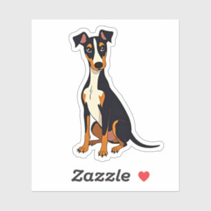 Pegatina Cubism Manchester Terrier, Encanto Adorable, Peque