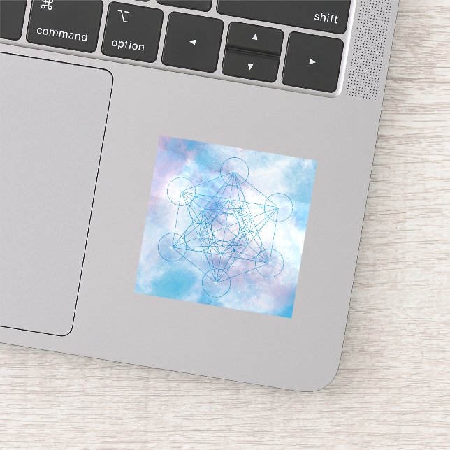 Pegatina Cubo de Metatrón Geometría Sagrada (Detalle)