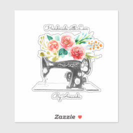 Pegatina Cuchillo sastre de la máquina de coser negro