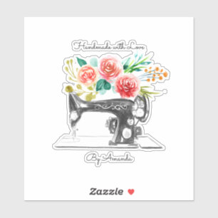 Pegatina Cuchillo sastre de la máquina de coser negro