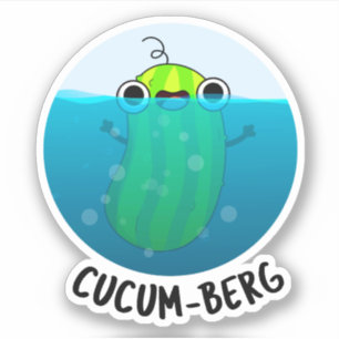 Pegatina Cucum-berg Funny Cucumber Pun