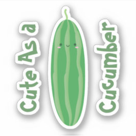 Pegatina Cucumber Funny en Kawaii